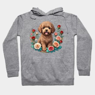 MIni Labradoodle Roses Hoodie